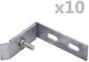 VidaXL Wand hoekverbinding 10 sets zilverkleurig online kopen