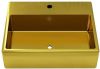 VidaXL Wastafel met kraangat 38x30x11, 5 cm keramiek goudkleurig online kopen