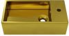 VidaXL Wastafel met overloop 49x25x15 cm keramiek goudkleurig online kopen