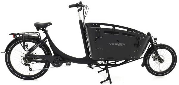 Vogue Elektrische bakfiets Superior 2 Uni Mat zwart 468 Wh Mat zwart