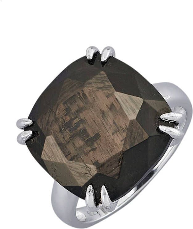 KLiNGEL Damesring met 1 hyperstheen Zilverkleur