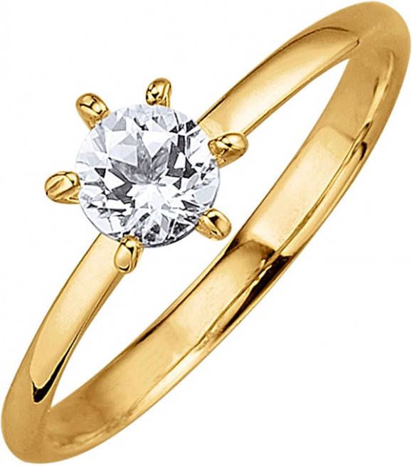 KLiNGEL Damesring met aquamarijn Blauw