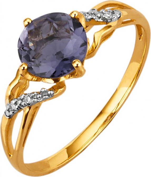 KLiNGEL Damesring Met ioliet Blauw