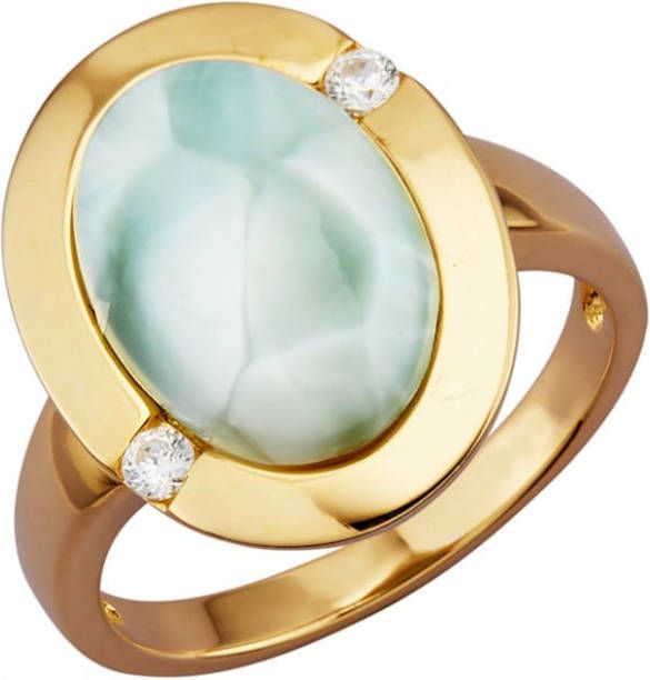 KLiNGEL Damesring met larimar Blauw