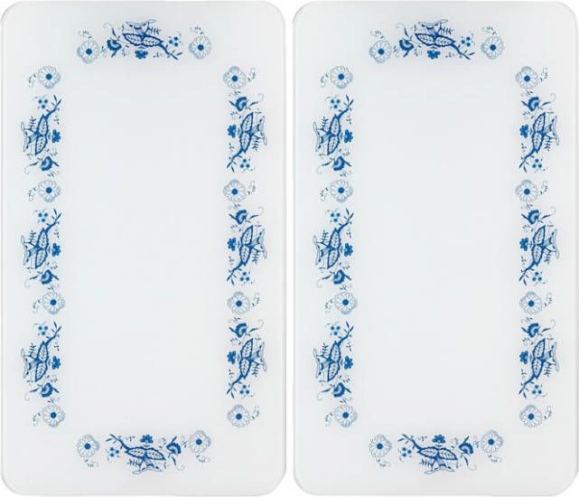 Wenko Kookplaatdeksel Universeel, blauwe ranken(set )