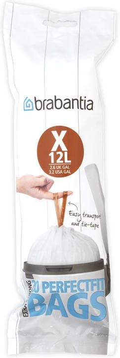 Brabantia PerfectFit 10 12 Liter Vuilniszakken X Rol A 20 Zakken