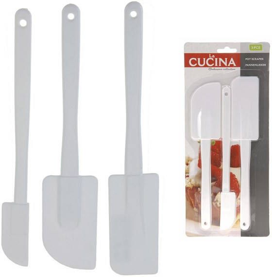 Multi Tradestore La Cucina Pannenlikkers Set 3 Delig Wit