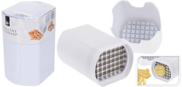 Massamarkt Aardappelsnijder Kunststof Wit