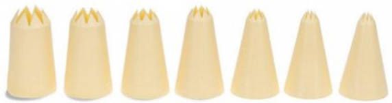 Patisse Set Spuitmondjes Kunststof Gekarteld 7 Stuks