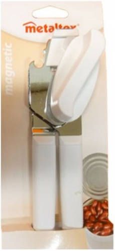 Metaltex Blikopener Magnetisch 20 X 4, 5 Cm Staal Wit/zilver