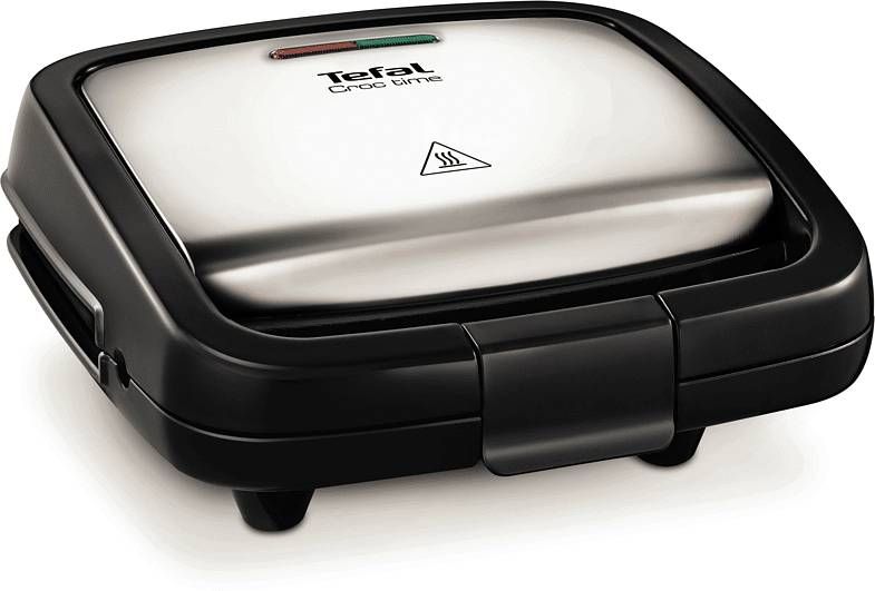Tefal Croc Time SM193D Tosti ijzer Zwart/zilver