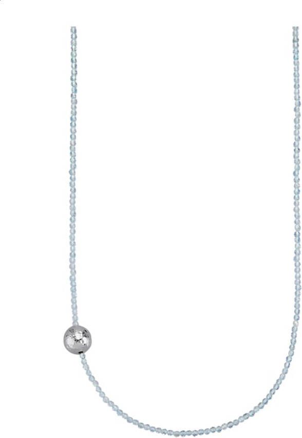 KLiNGEL Collier met blauwtopaas, van echt zilver Blauw