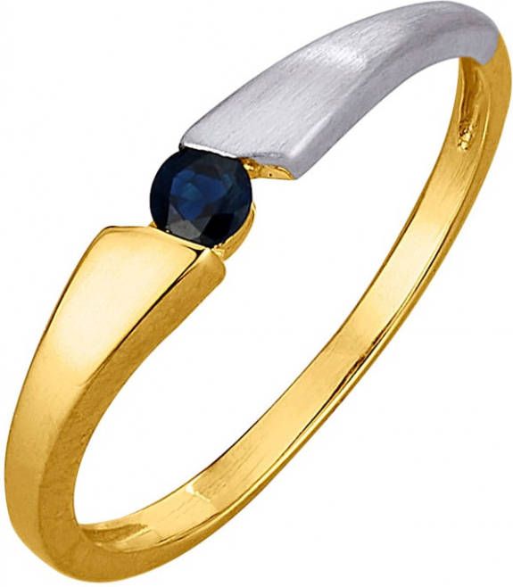 KLiNGEL Damesring met saffier Bicolor