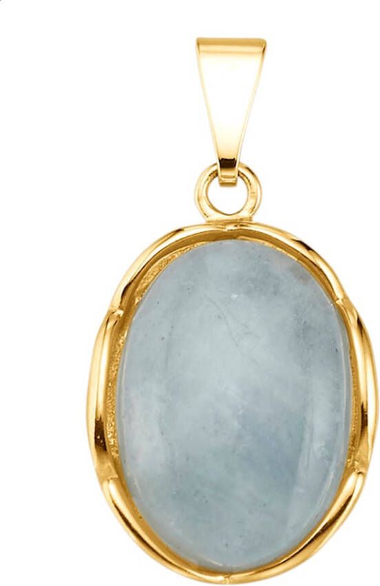 KLiNGEL Hanger met Milky aquamarijn Goudkleur