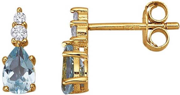 KLiNGEL Oorstekers met blauwtopaas Goudkleur