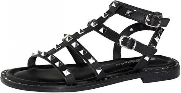 MONA Sandaaltje met aantrekkelijke riempjes Zwart