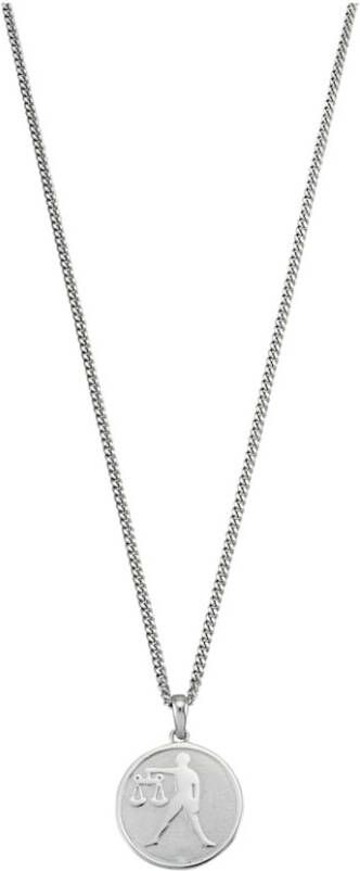 KLiNGEL Sterrenbeeldhanger met ketting Weegschaal Zilverkleur