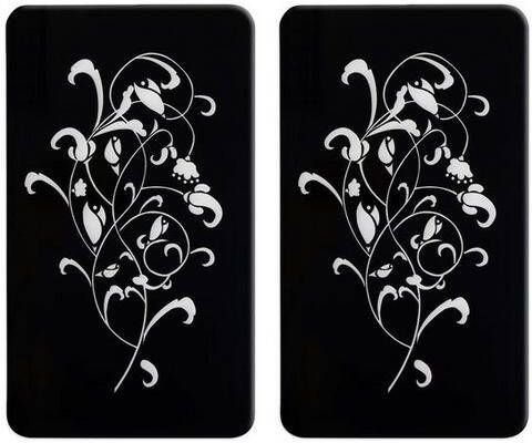Wenko Set van 2 afdekplaten Ornamento Nero Zwart/Wit