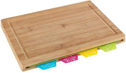 Wenko 5 delige snijplankenset met vier snij inzetten Multicolor