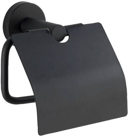 Wenko Toiletrolhouder Bosio Cover 15 Cm Rvs Matzwart