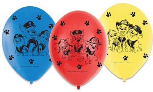 Nickelodeon Ballonnen Paw Patrol 23 Cm 6 Stuks Multicolor