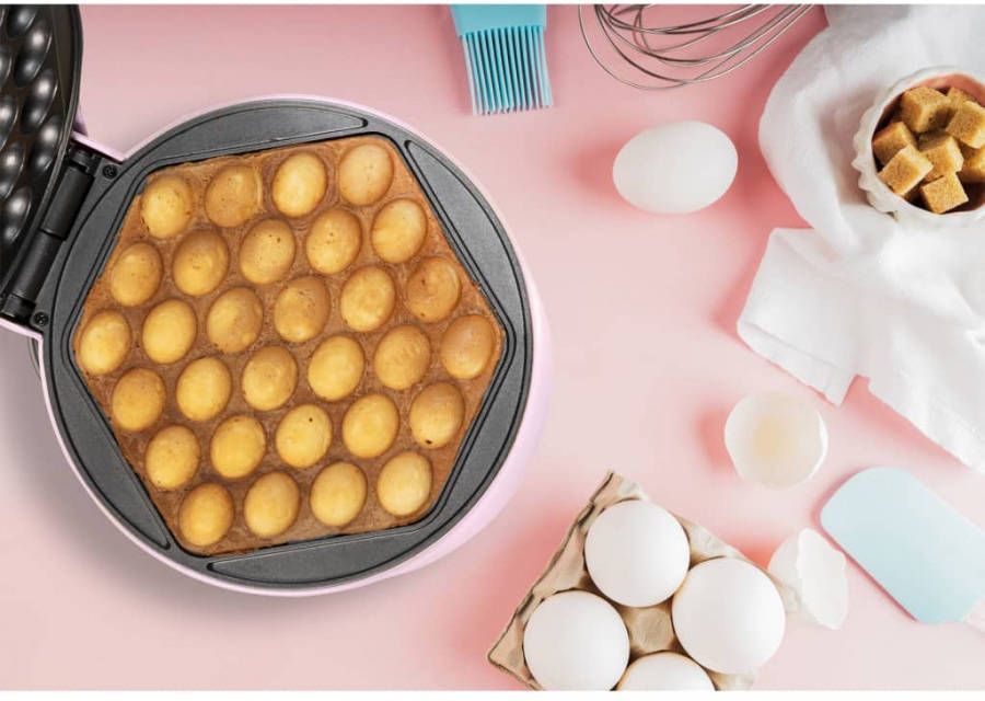 Bestron Bubbelwafelijzer ABWM300P 700 W roze