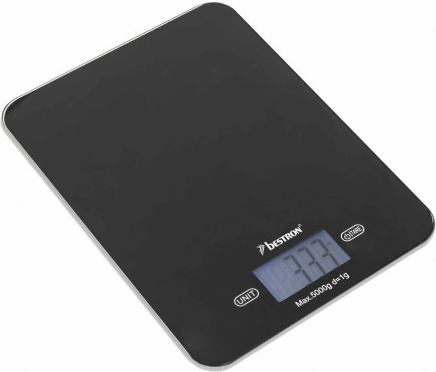 Bestron Keukenweegschaal elektrisch AKS710Z 5 kg zwart