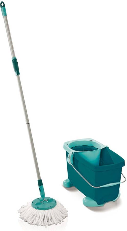 Leifheit Set Clean Twist Disc Mop Met Wieltjes Compleet Systeem Click System