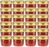 VIDAXL Jampotten met goudkleurige deksels 24 st 110 ml glas online kopen