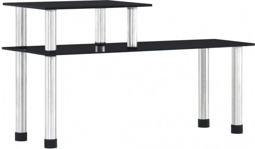 vidaXL Keukenschap 45x16x26 cm gehard glas zwart