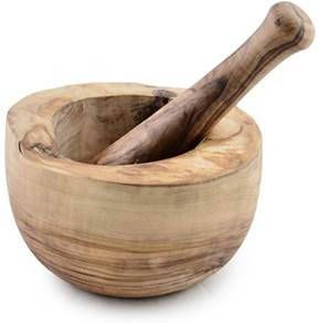 Bowls and Dishes Olijfhouten Vijzel 16 cm