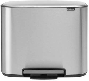Brabantia Bo Pedaalemmer 3 X 11 Liter Met 3 Kunststof Binnenemmers Matt Steel Fingerprint Proof
