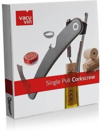 Vacu Vin Single Pull Kurkentrekker Zwart
