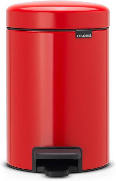 Brabantia Newicon Pedaalemmer 3 Liter Met Kunststof Binnenemmer Passion Red