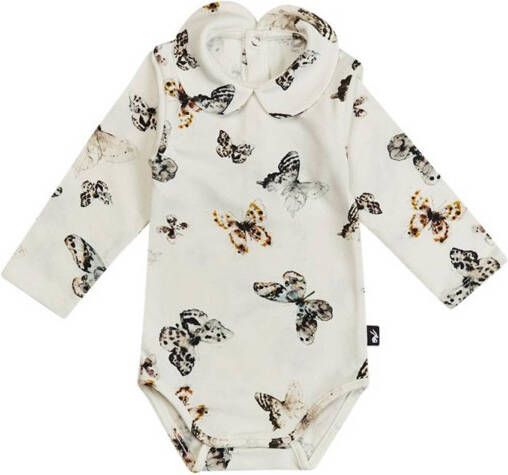 Mies & Co romper Fika Butterfly ecru/bruin/zwart