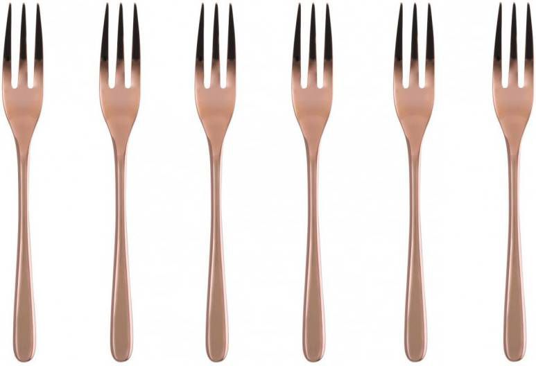 Sambonet gebaksvorkjes Taste koper set van 6