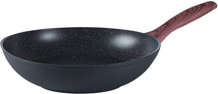 Sambonet Wokpan Rock &apos, N&apos, Rose Zwart ø 28 Cm Keramische Anti aanbaklaag