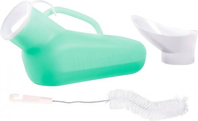 KLiNGEL Urinefles met reinigingsborstel ook voor vrouwen Mint