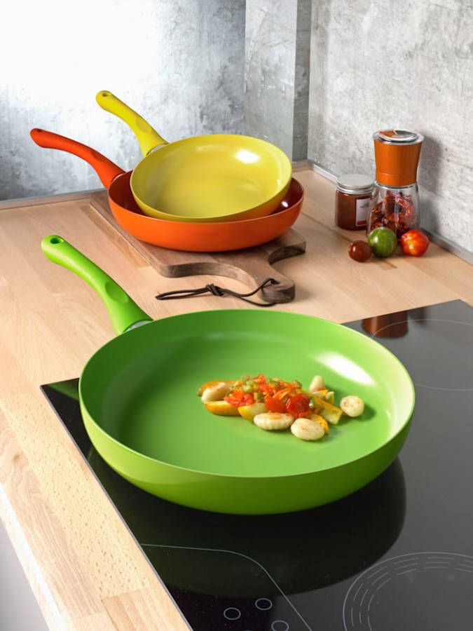 HSP Hanseshopping 3 delige pannenset Ceraflon Diamant Multicolor