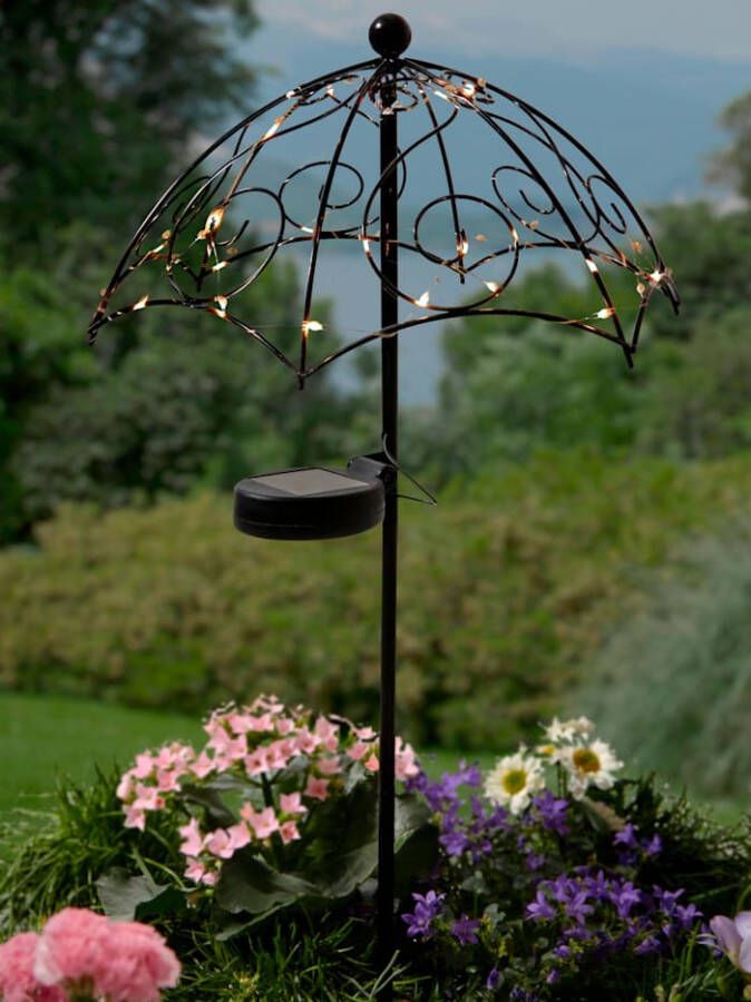 Schwartinsky Solarlamp Paraplu Zwart