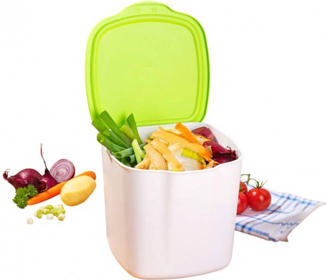 KLiNGEL 2 in 1 bioafvalemmer Wit/Groen