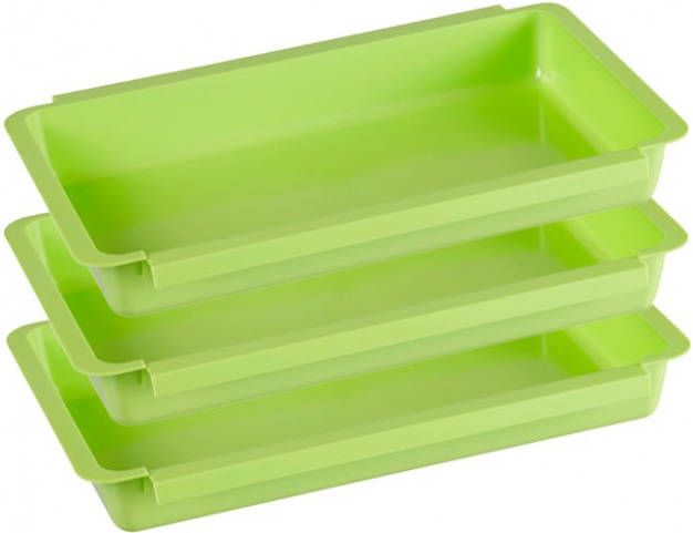 KLiNGEL 3 delige set paneerschalen Groen