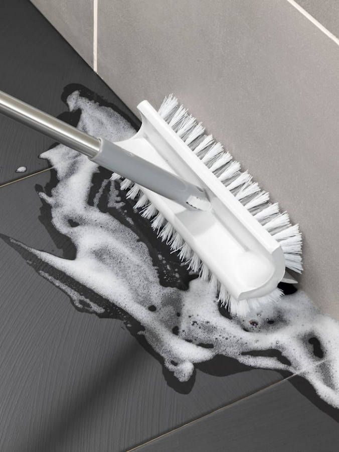 Wenko Dubbelzijdige bezem Zilverkleur/Wit