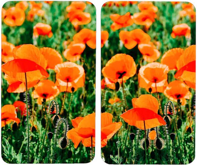 Wenko Set van 2 afdekplaten Klaproos Rood