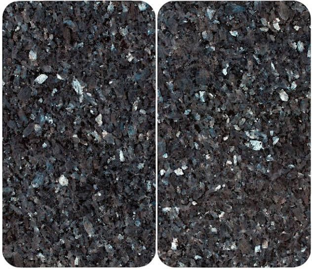 Wenko Kookplaatdeksel Blauwe marmer voor alle soorten kachels(set, 2 delig )