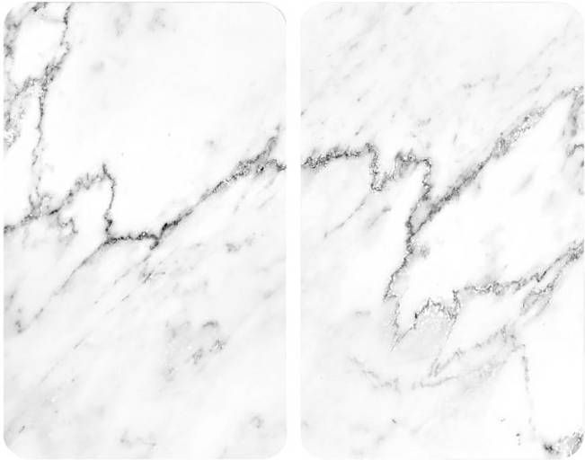 Wenko Set van 2 afdekplaten Marmer/Wit