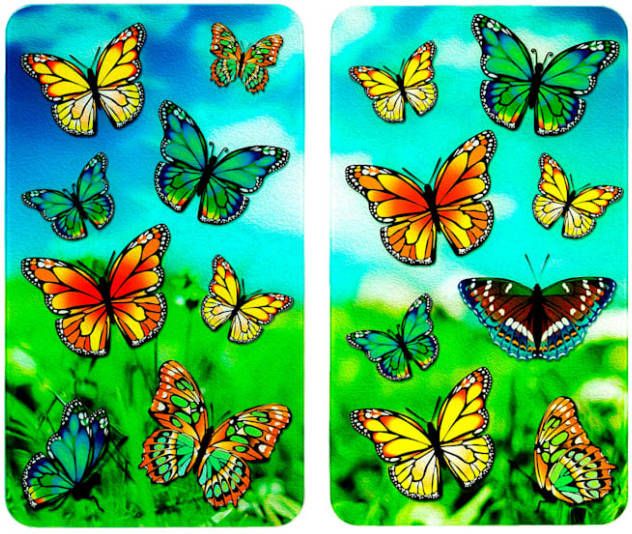 Wenko Kookplaatdeksel Vlinders voor alle soorten kachels(set, 2 delig )