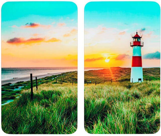 Wenko Set van 2 afdekplaten Vuurtoren Multicolor