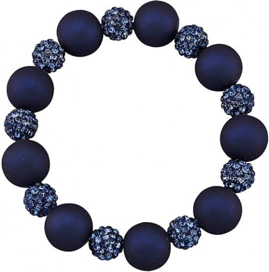 KLiNGEL Armband met glasstenen Blauw