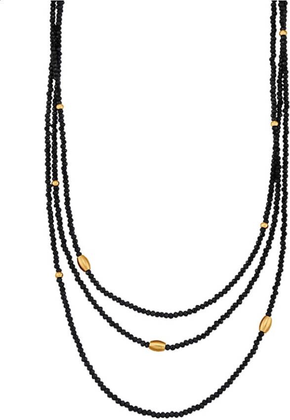 KLiNGEL Collier met kristal Zwart